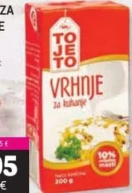 TOJETO VRHNJE ZA KUHANJE