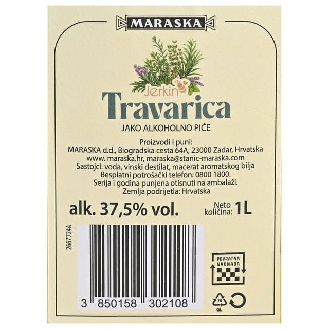 Rakija Travarica Maraska