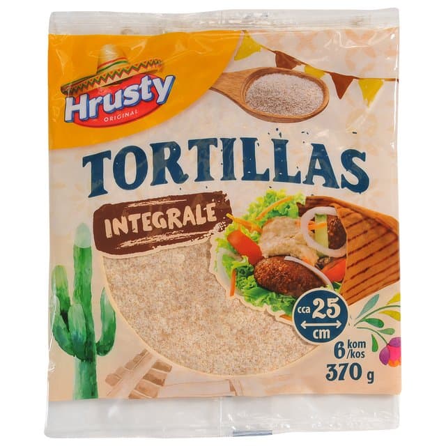 TORTILLA INTEG 6X25cm 370g HRUSTY