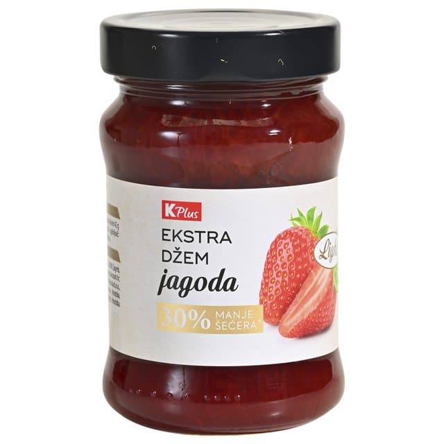 DŽEM K PLUS EXTRA JAGODA MANJE Š 330g