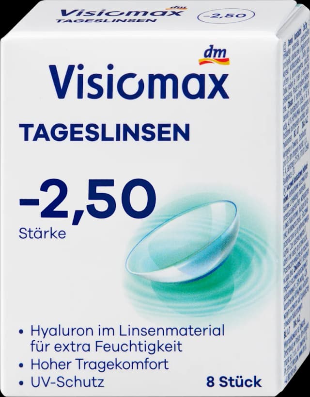 VISIOMAX dnevne leće -2,50 8 kom.