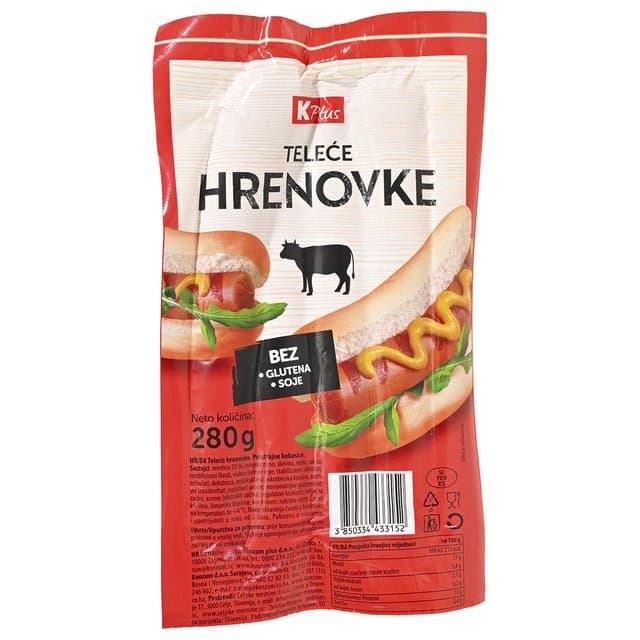 HRENOVKA TELEĆA K PLUS 280 g