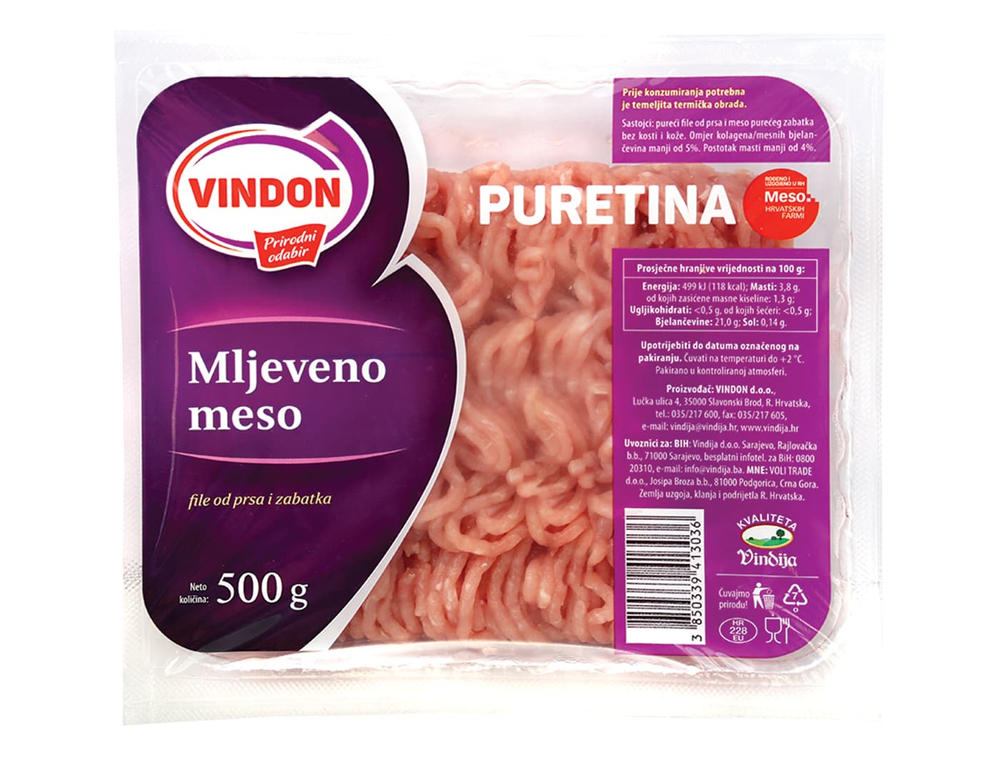 Vindon, Vindija Pureće mljeveno meso