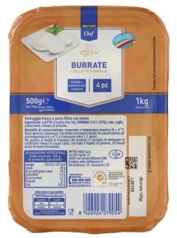 Burrata Bufala 4 × 500 g