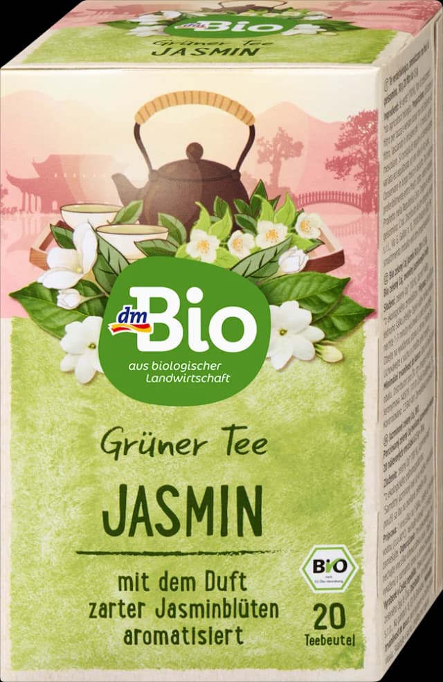 dmBio čaj zeleni jasmin 20x1,5 g, 30 g