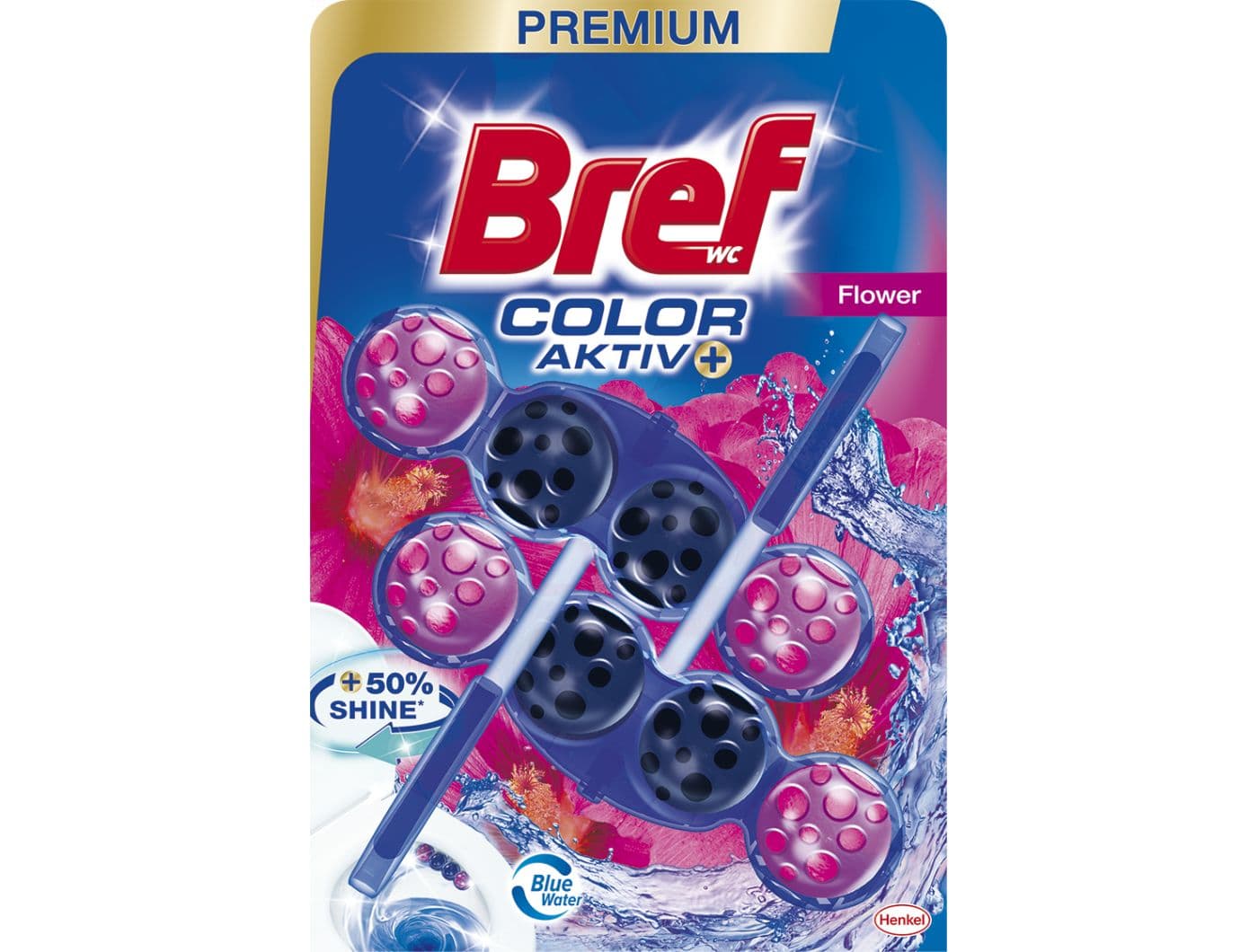 Osvježivač WC školjke Bref Color Aktiv Fresh Flower 2x50g