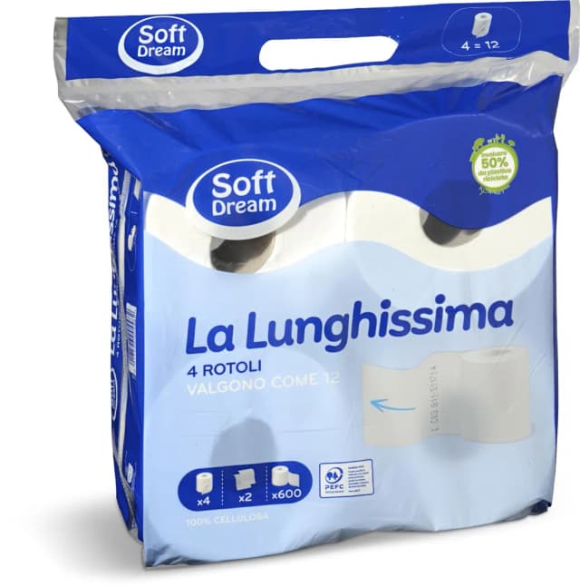 TOALETNI PAPIR DUGI 2S,600L,4R