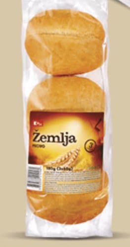 PECIVO K PLUS ŽEMLJA 3/1 180g
