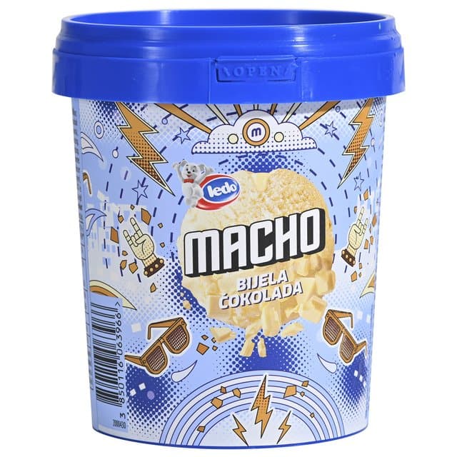Macho Bijela Čokolada Sladoled u Čaši