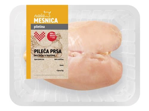 Svježa pileća prsa, bk sk, cca 500g