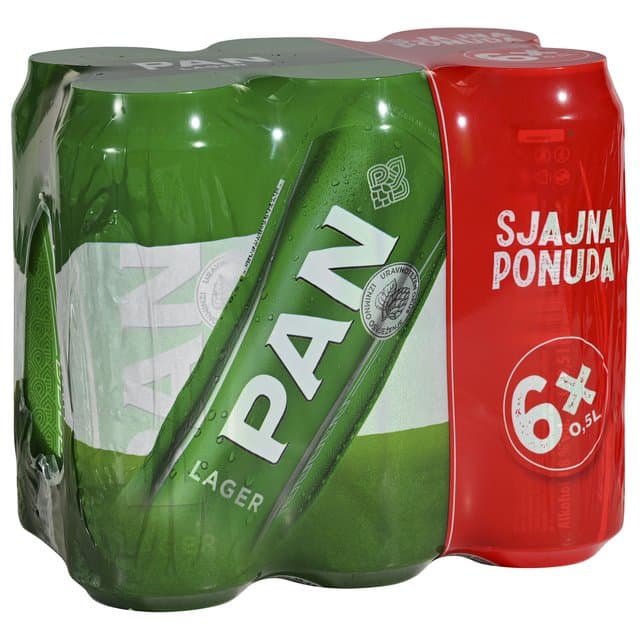 Pivo Pan Lager 6x0.5L