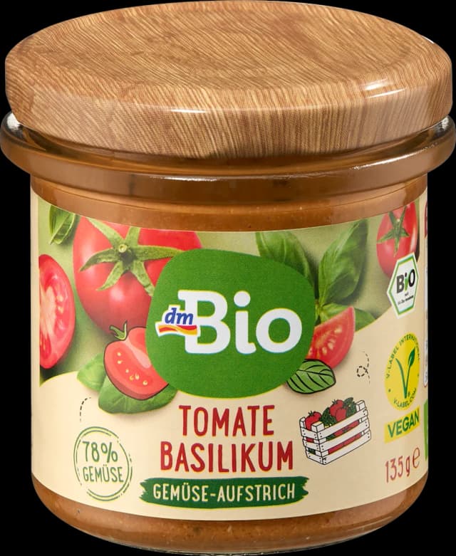 dmBio povrtni namaz rajč./bosiljak 135 g