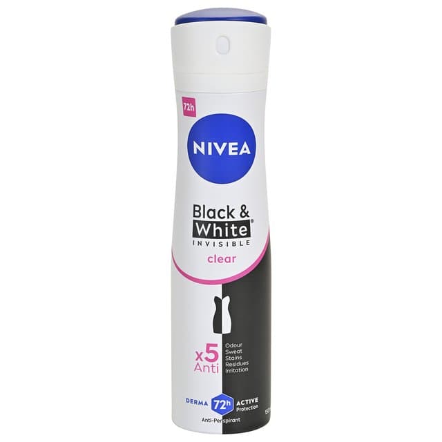 Deo Sprej Nivea Invisible Black & White Clear