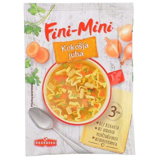 Juha kokošja s rezancima Fini Mini 18g