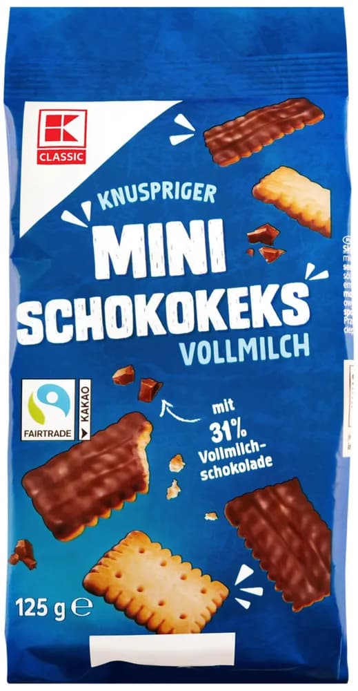 KLC.Mini čokoladni keksi 125 g
