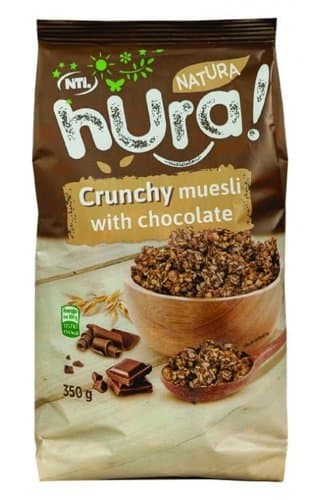 MUESLI HRSKAVI SA ČOKOLADOM 350gr HURA NATURA