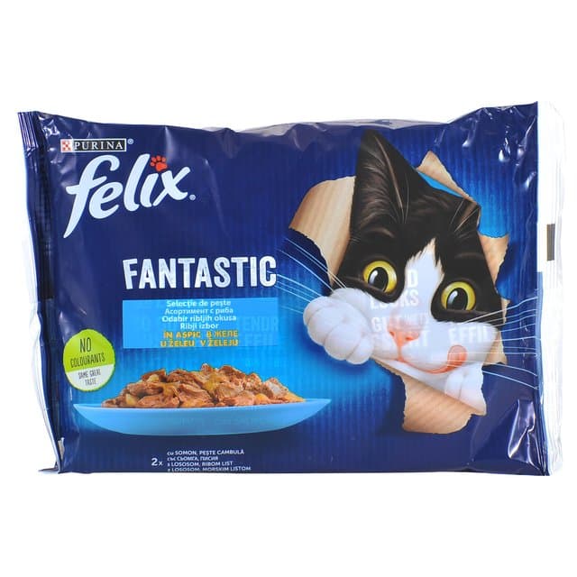 Hrana za mačke Felix Fantastic Losos i List