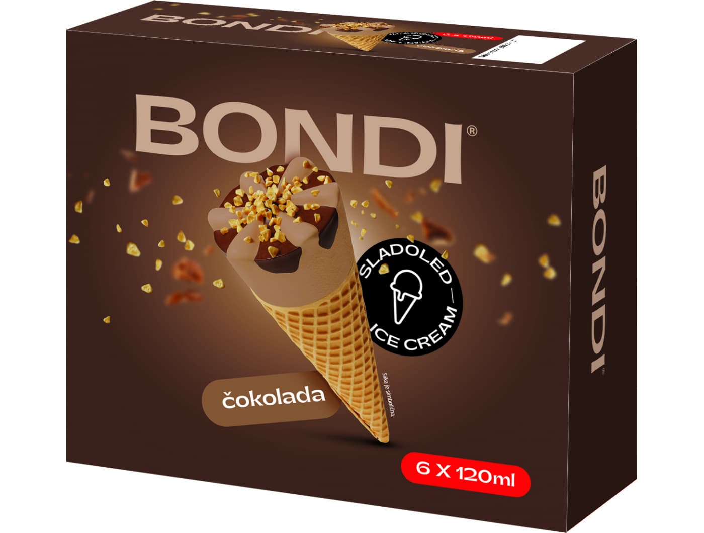 SLADOLED KORNET ČOKOLADA BONDI