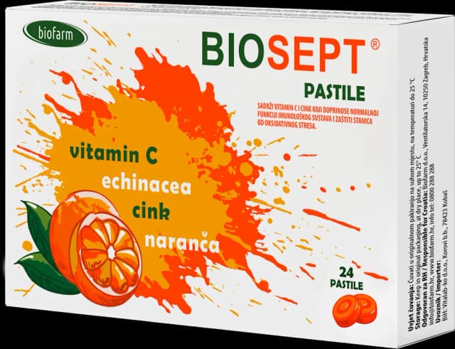 Biosept pastile echinac/naranča24kom