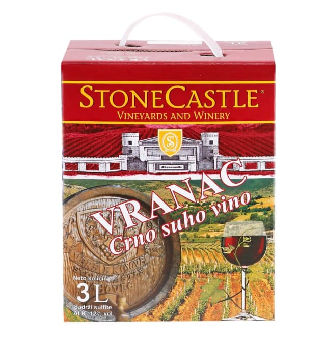 StoneCastle Vino Vranac crno suh.3 l BiB