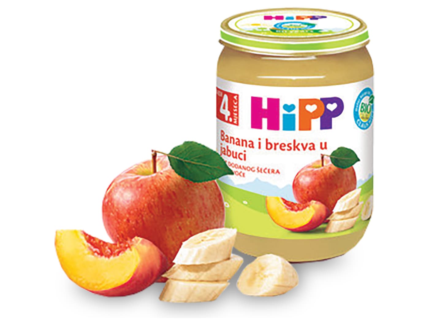 Kašica banana, breskva, jabuka Bio