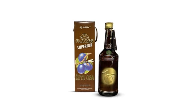 *RAKIJA ŠLJIVOVICA ŽUTA OSA SUPERIOR 0,70L ALK.42% -6/1-