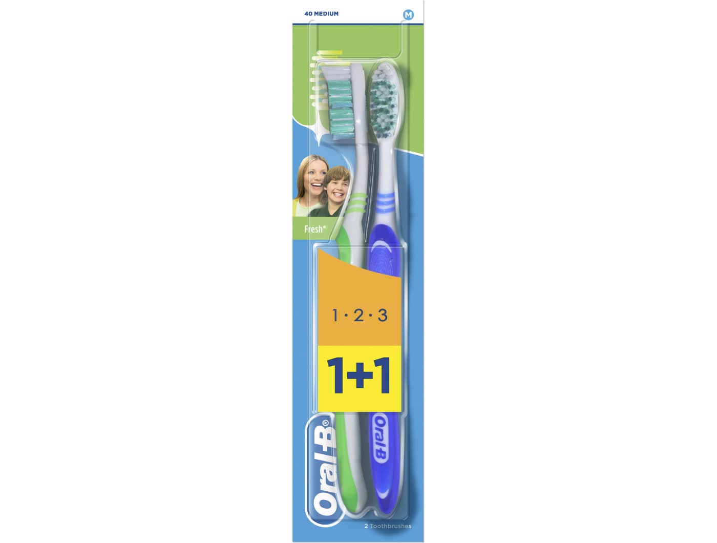 Četkica za zube Oral B 3 Effect Naturals 1+1