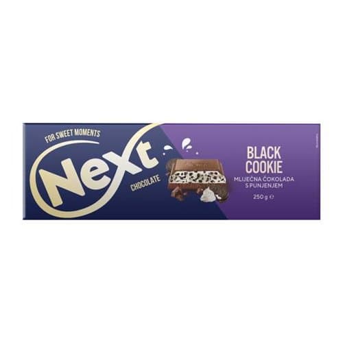 COKOLADA MLIJECNA S CRNIM KEKSOM 250 G NEXT