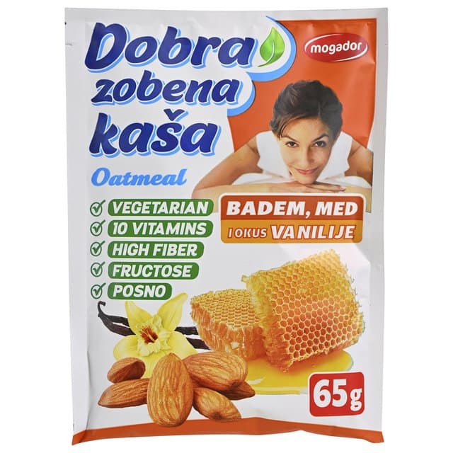 Zobena kaša badem med vanilija