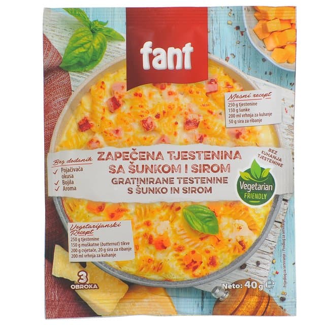 Fant za zapečenu tjesteninu šunka i sir