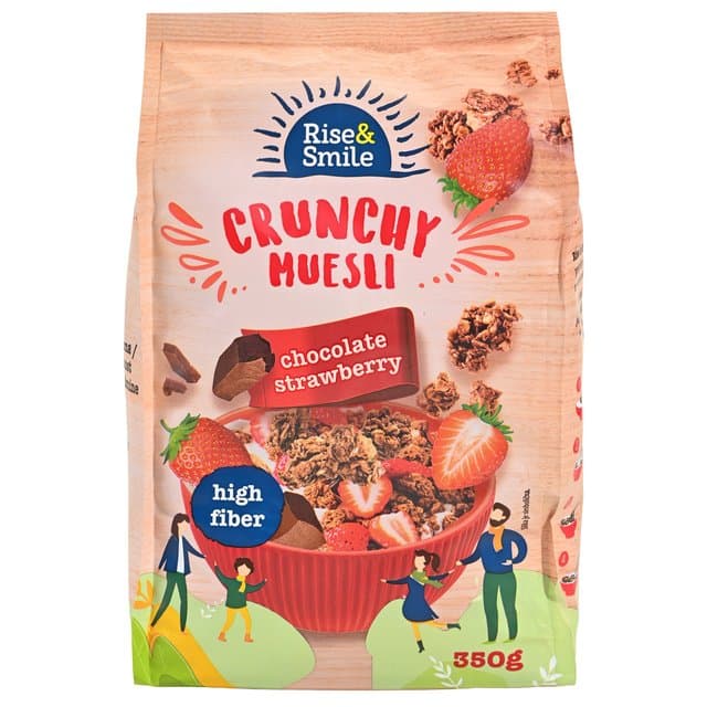 MUESLI CRUNC RISE&SMIL JAG ČOK 350 g