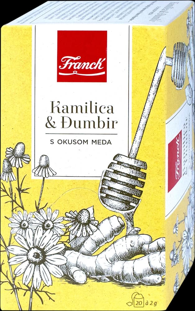 Čaj kamilica, đumbir, med