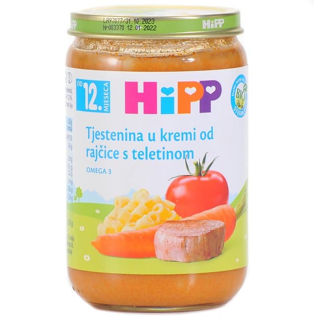 Kašica Hipp Bio Teletina s Tjesteninom i Rajčicom