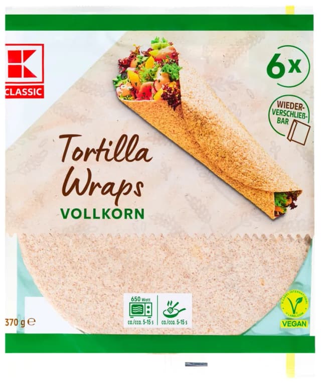 KLC.Tortilje integralne 6/1 370g vg.