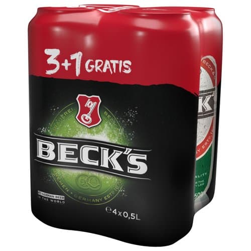 Pivo Becks 4 x 0.5L Limenka