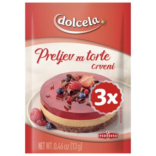 Preljev za torte crveni