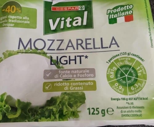 MOZZARELLA LIGHT VITAL 125 g
