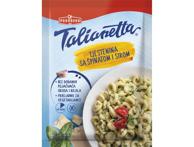 Talianetta tjestenina sa špinatom i sirom