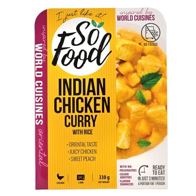 CURRY PILETINA S RIŽOM 330 g SO FOOD