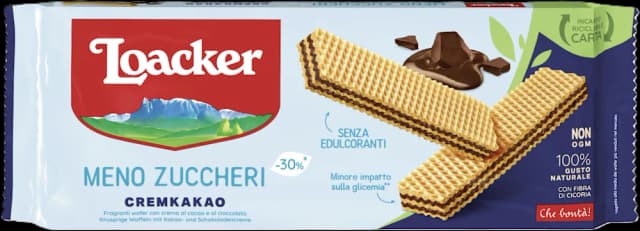 Loacker keksi manje šećera kr. kakao175g
