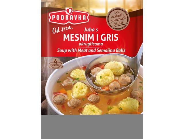 Juha s mesnim i gris okruglicama