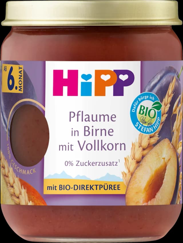 Kašica Hipp kruška/šljiva/žitarice Bio