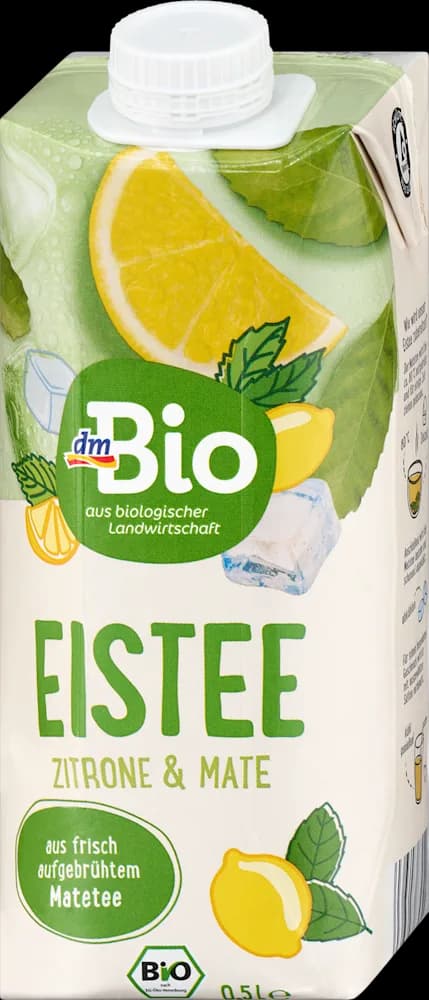 dmBio ledeni čaj mate/limun, 500 ml