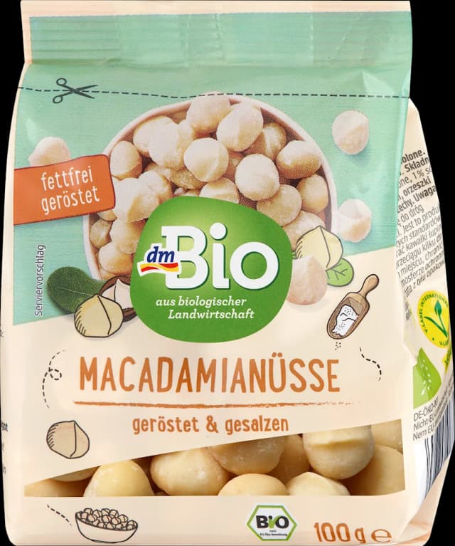 dmBio makadamija orasi prž./pos. 100g