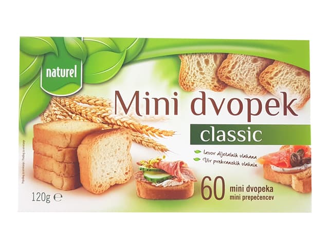 Dvopek Mini Classic Naturel 120g