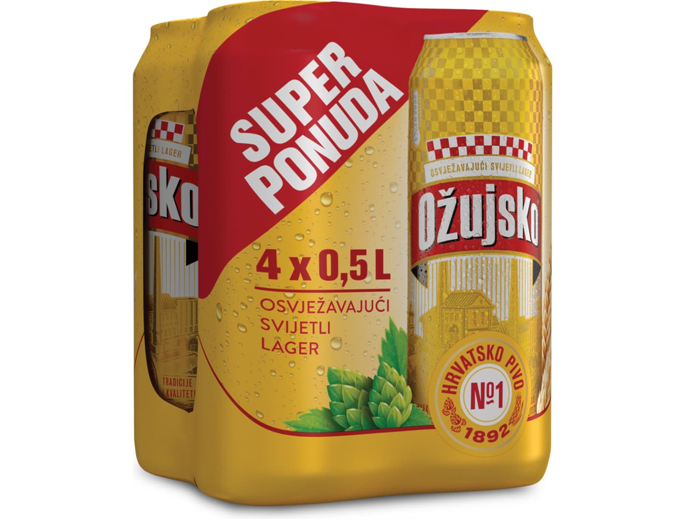 Ožujsko Pivo 4 x 0,5 l Ožujsko limenka