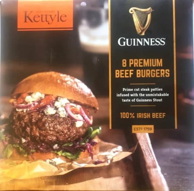 8X150G GUINESS BURGER