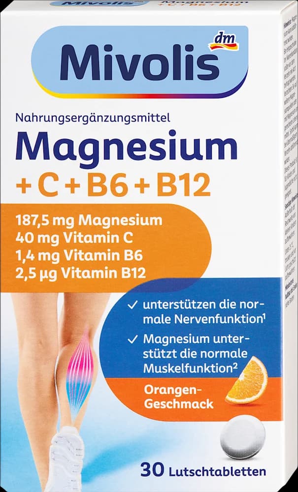 Mivolis pastile mag+vit.C+B6+B12 30 kom.