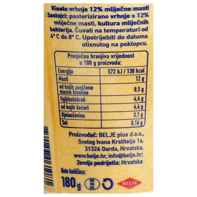 VRHNJE KISELO 12% M.M. 180g KRAVICA