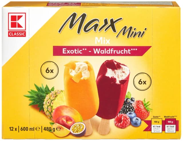 KLC.Sladoled Mini Maxx Frucht 12x50ml